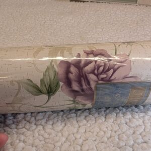 Jubilee Bordeaux Purple Amethyst Rose Flower Floral Wallpaper Border NEW 15 Ft